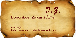 Domonkos Zakariás névjegykártya